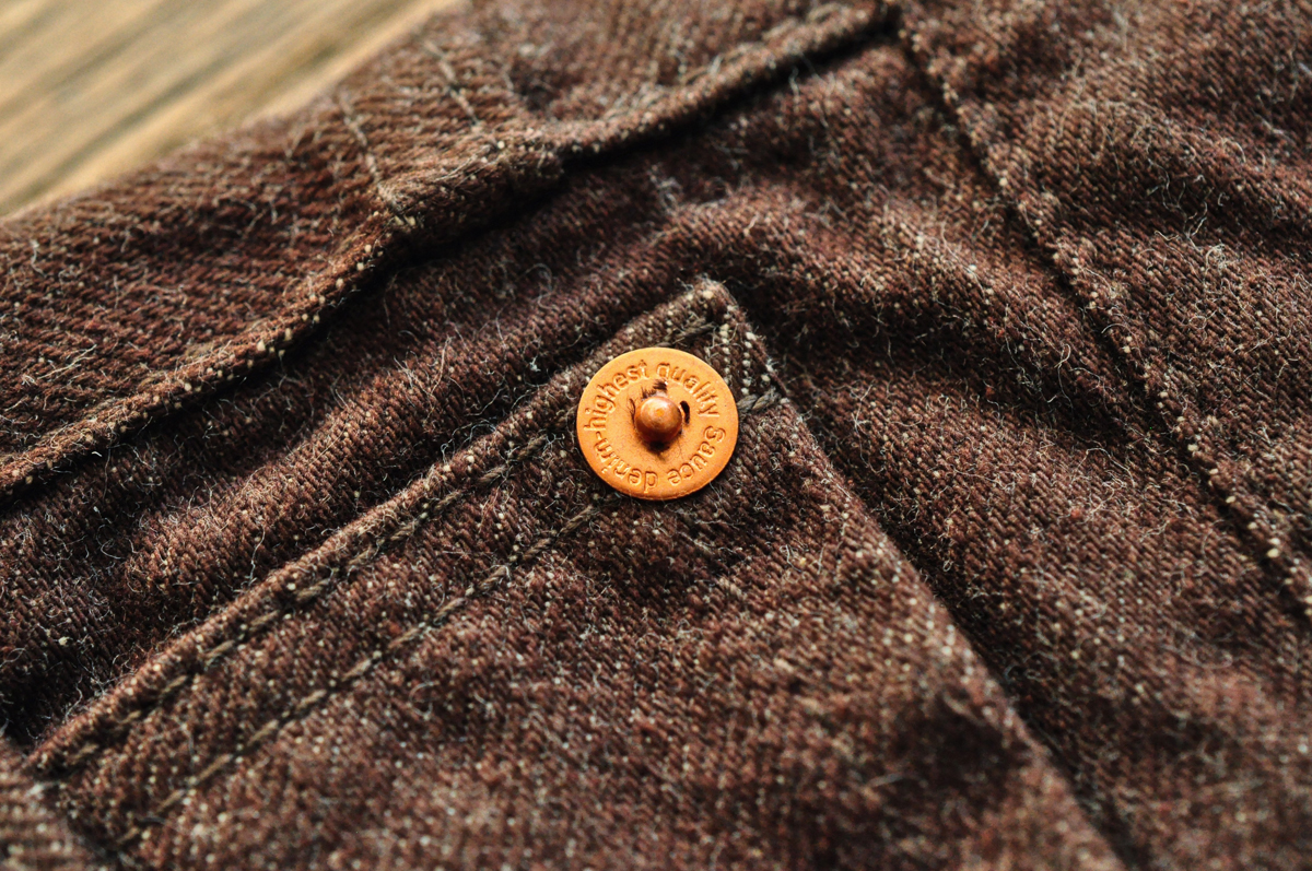 AQLKY Saucezhan Men Jeans Brown Jeans Men Jeans Trousers Selvedge Denim Jeans for Men Taper Fit Mens Jeans vintage 13.8 Oz FGUOP · v2