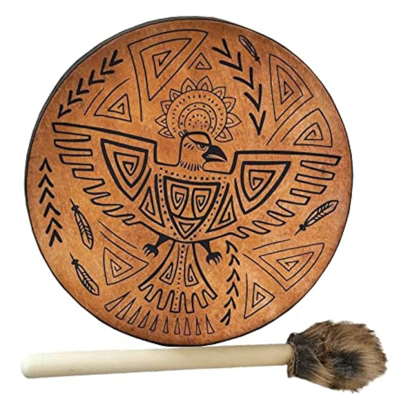 CaraDigital-Shamanic Drums Holy " Bird" Vegan Drums Sound Healing Tools Siberian Drums Spiritual Music Shamanic Drums Easy to Use