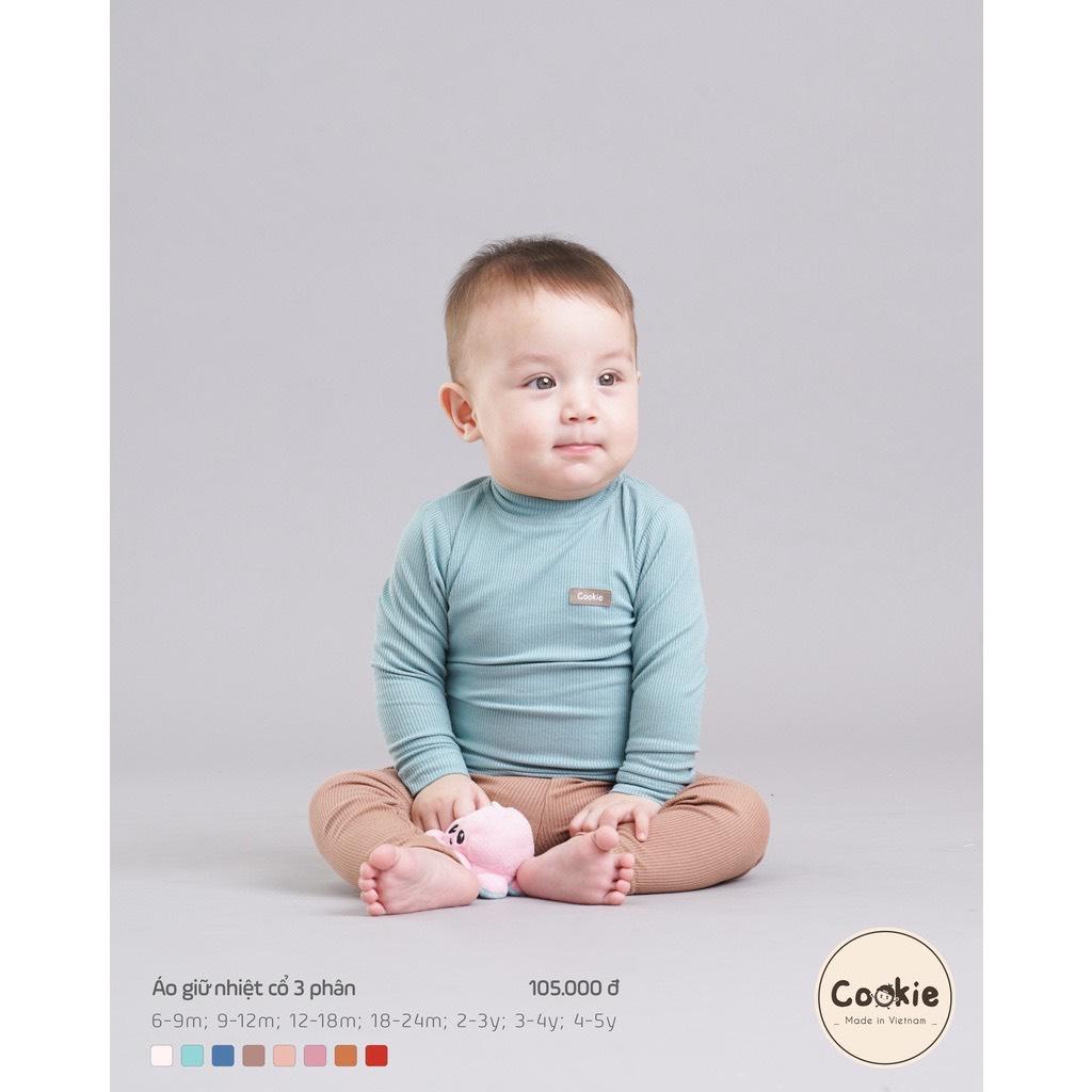 Áo giữ nhiệt cổ 3p Cookie cho bé trai/bé gái CKA1