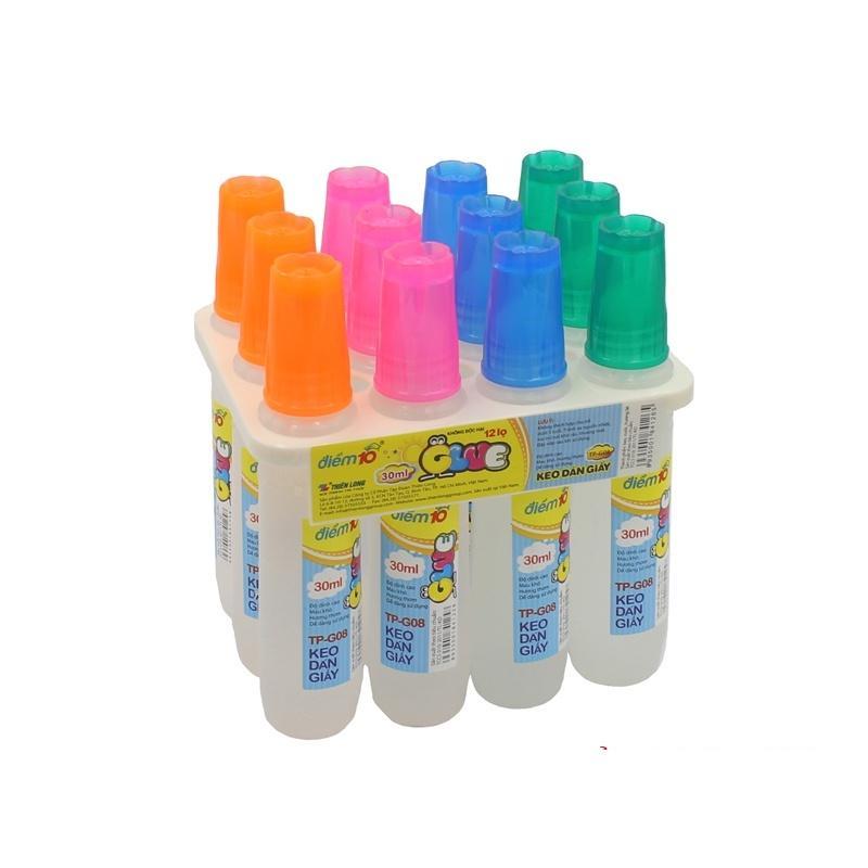 Thiên Long Combo 5 Lọ Hồ Nước Keo Dán Giấy TL-G08 30ml Chất Liệu Tự Nhiên Không Độc Hại An Toàn Cho Sức Khỏe HUY THUẬN PHÁT BÌNH TÂN