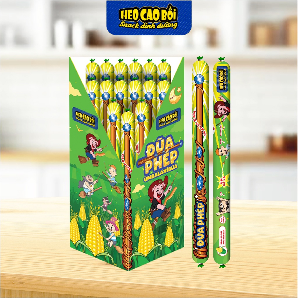 [GIAO HÀNG TOÀN QUỐC] Xúc xích tiệt trùng Heo cao bồi vị bắp hộp 15 cây x32gr