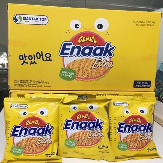 Mì tôm trẻ nhỏ Enaak vị gà hộp 24 gói