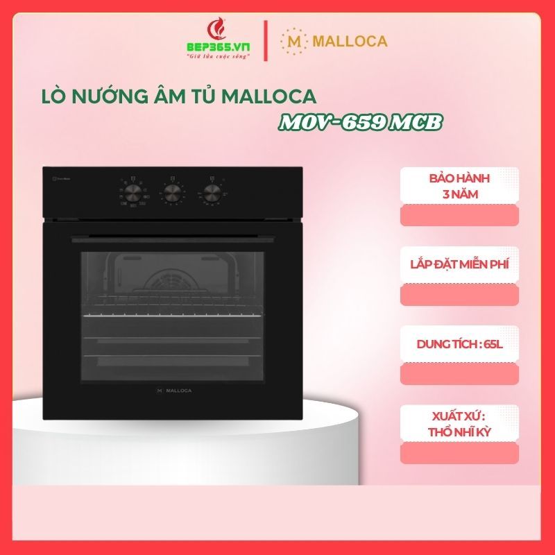 Malloca Mov-659 Mcb Built-In Oven - Capacity 65L, 9 Baking Functions - Collection