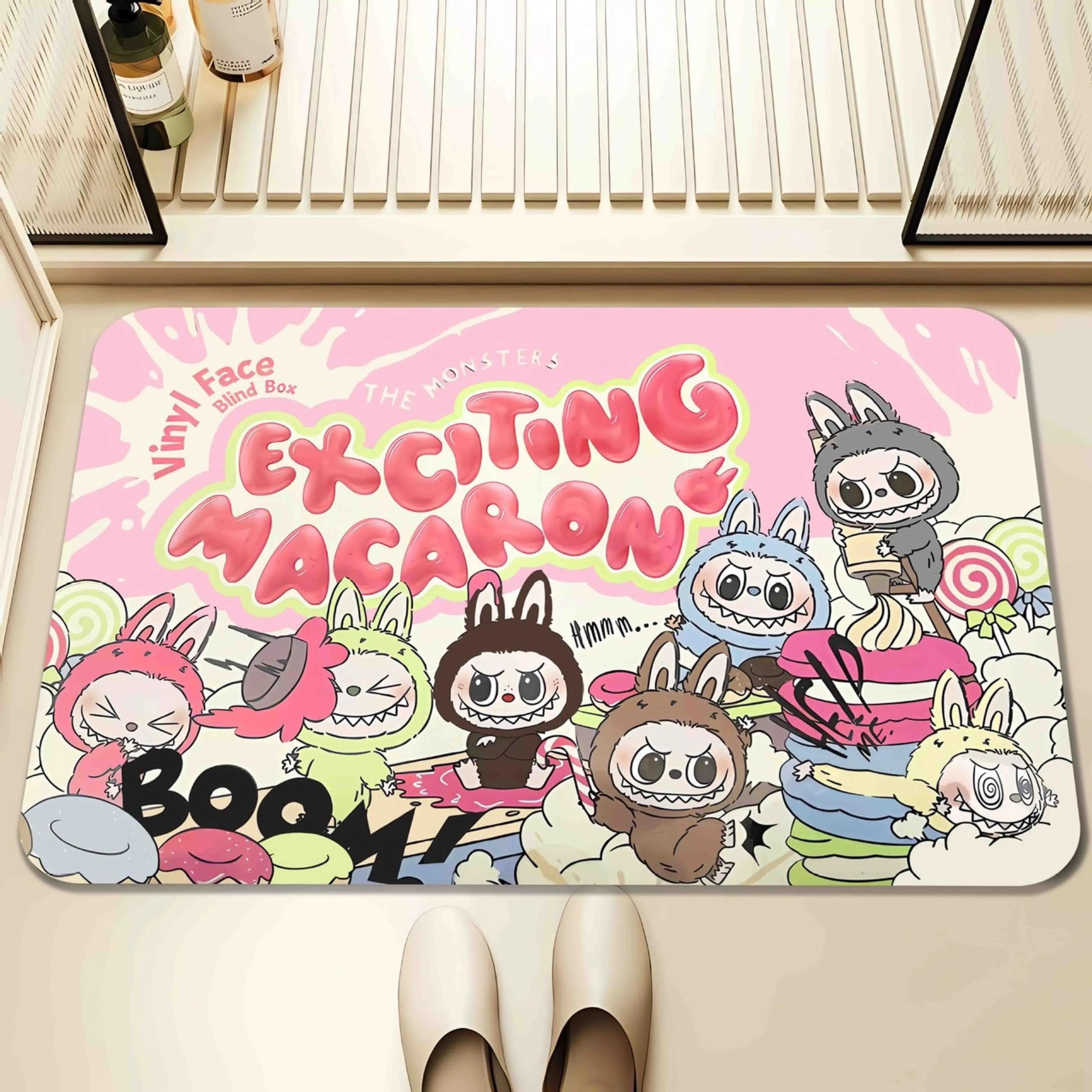 มาใหม่ พร้อมส่ง พรมเช็ดเท้า ลาบูบู้ LABUBU 40*60 ซับน้ำได้ดี มีปุ่มกันลื่น