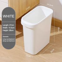 Slim Trash Can Narrow Garbage Bin Conveneient Space Saving Versatile Stylish Easy To Clean for Bathroom Bedroom