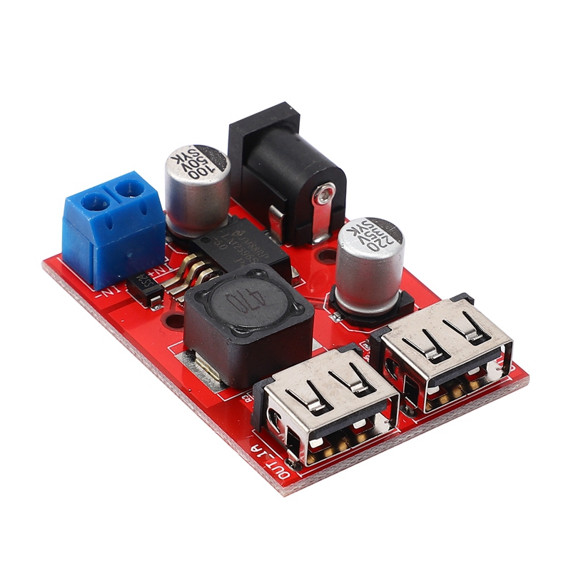 LM2596 LM2596S Dual USB DC-DC 9V 12V 24V 36V to 5V 3A Buck Converter Board Car Charger Solar Power Supply Module