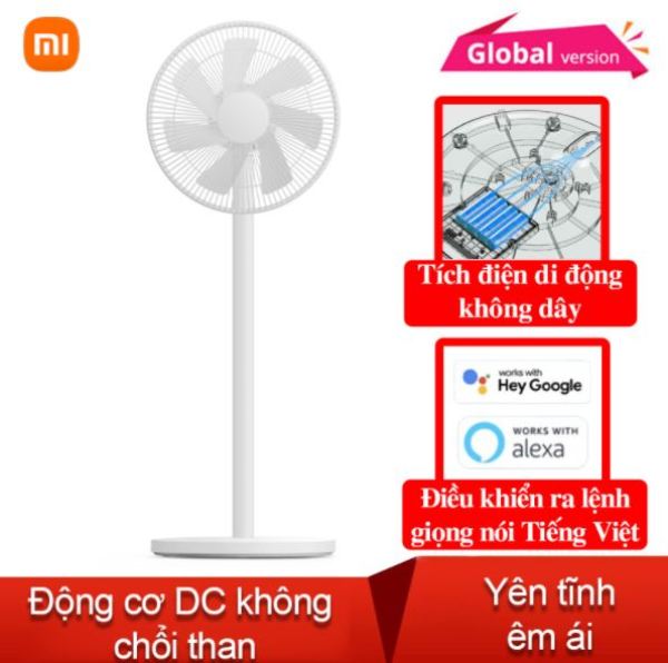 Official Xiaomi Quạt đứng không dây MI Pro bản quốc tế, MI Wireless  Standing Fan Pro, fullly Battery use to 18Hours.