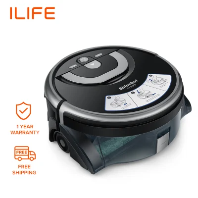 ILIFE W400 Floor Scrubbing Robot Washing Robotick With Large Wher Tank Voice Assistancekitchen Washing Planned Cleaning Route Hight Suction Power Multiple Mode Home Clean