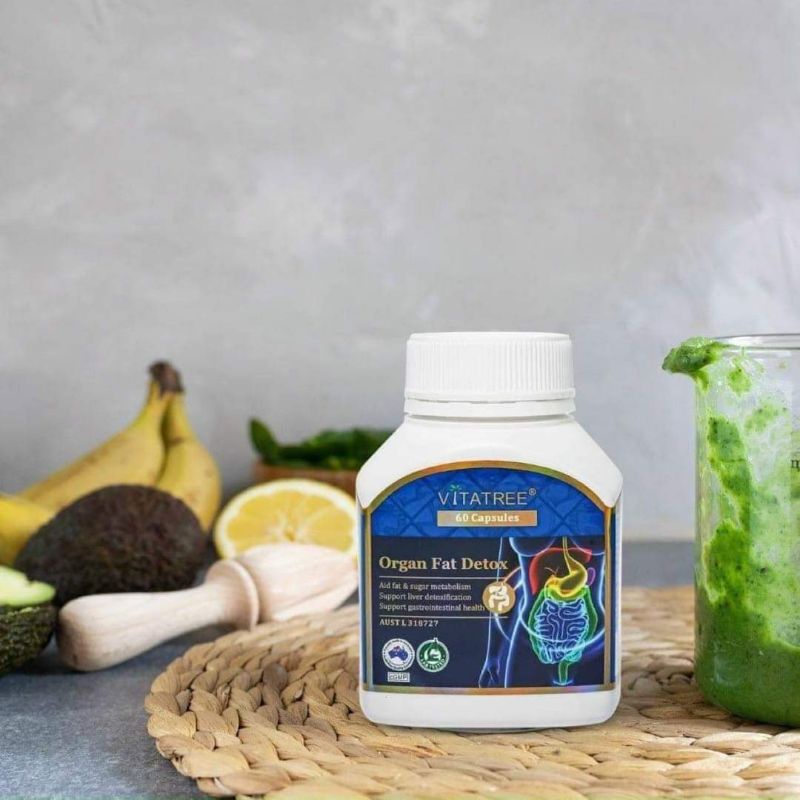  Viên uống giảm mỡ THẢI ĐỘC MỠ NỘI TẠNG Vitatree Organ Fat Detox của ÚC _ lọ 60 viên 