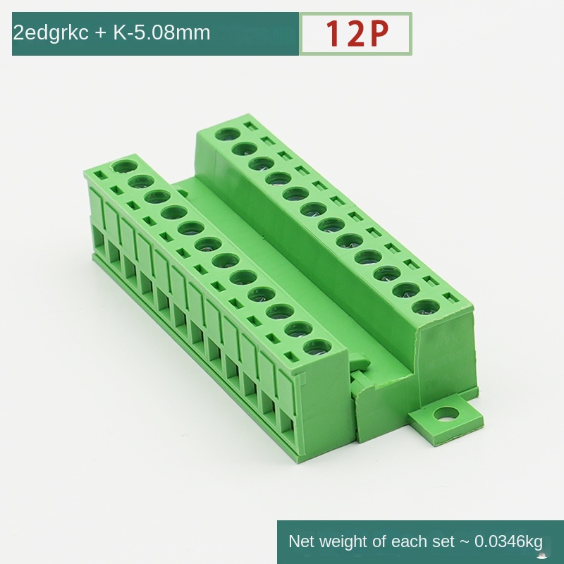 [2EDGRKC-5.08] Đầu Nối Dây Không Hàn 12R - Ổ Cắm Khóa Bảng Zhixing | 2-24P 5.08mm 300V 10A | Tự Động Hóa & Điện Tử