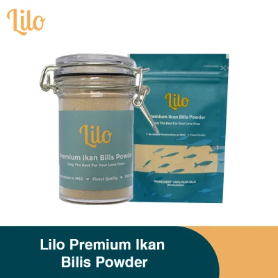 Lilo Premium Ikan Bilis Powder - Combo Bottle & Refill Set (50g + 55g)