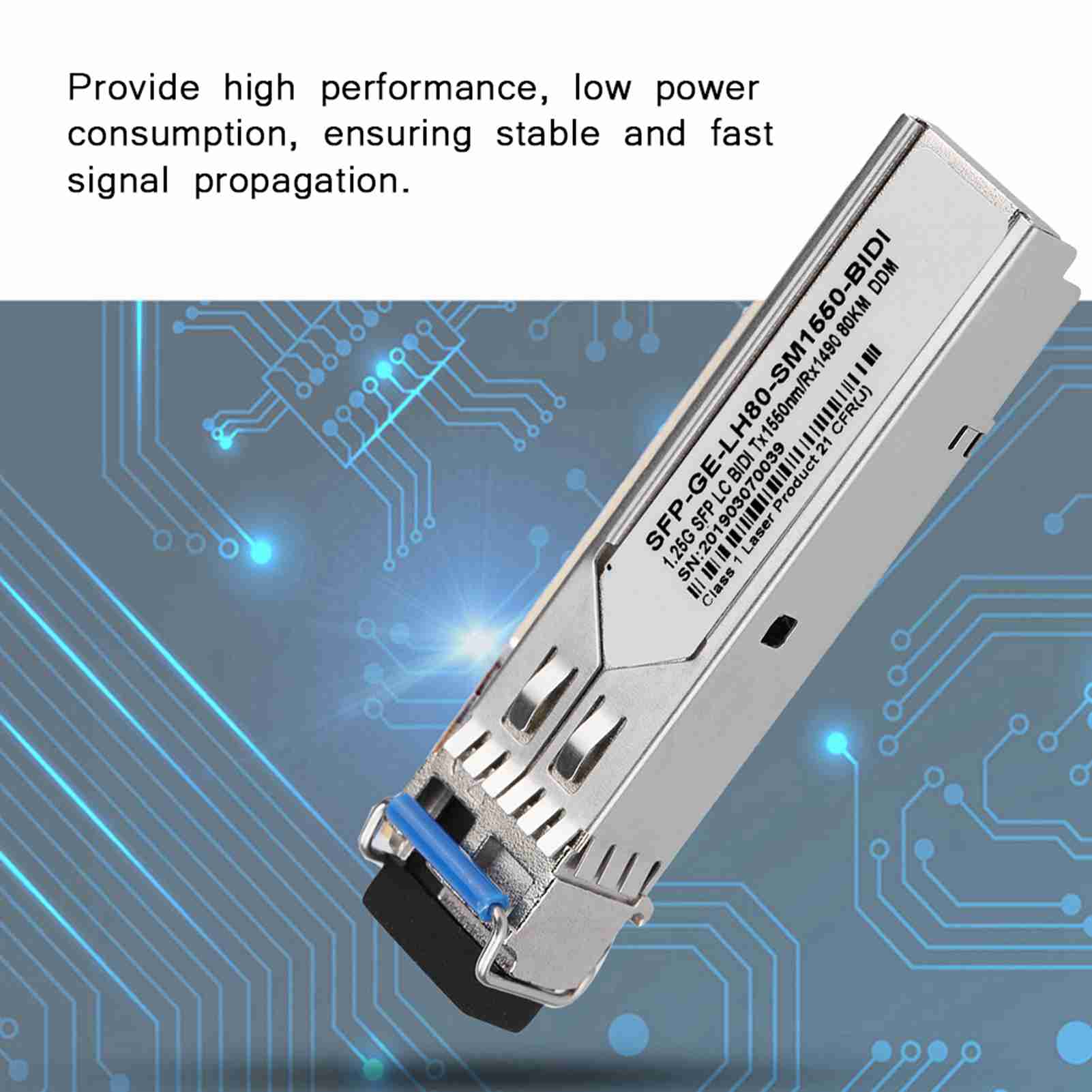 Garosa SFp gE LH80-SM1550-BIDI 80KM Gigabit Mô-đun quang thu phát sợi đơn chế độ đơn Giá 1,022,000 Đồng*Miễn phí vận chuyển