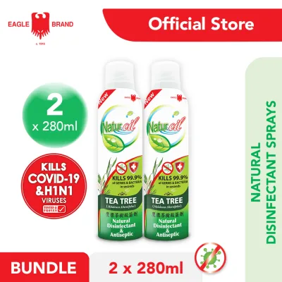 2x - Eagle Brand Naturoil Natural Disinfectant & Antiseptic Tea Tree Spray 280ml