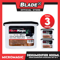 3pcs Micromagic Dehumidifier 800ml (Charcoal) Eliminates Musty Odor Suitable For Your Car And Closets
