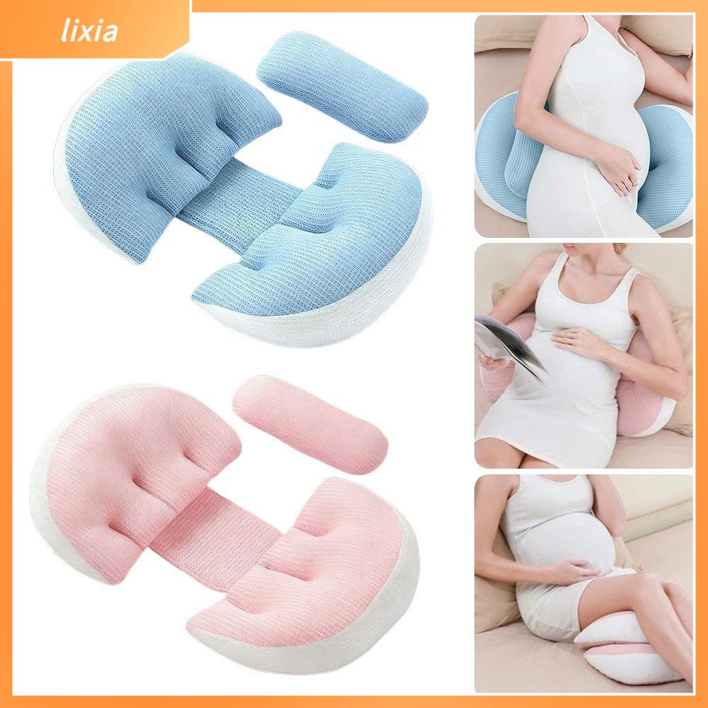 LIXIA Hỗ trợ bụng Gối cho phụ nữ mang thai Đa chức năng Hình chữ U Gối bầu Thoải mái Có thể điều chỉnh Gối bảo vệ thắt lưng
