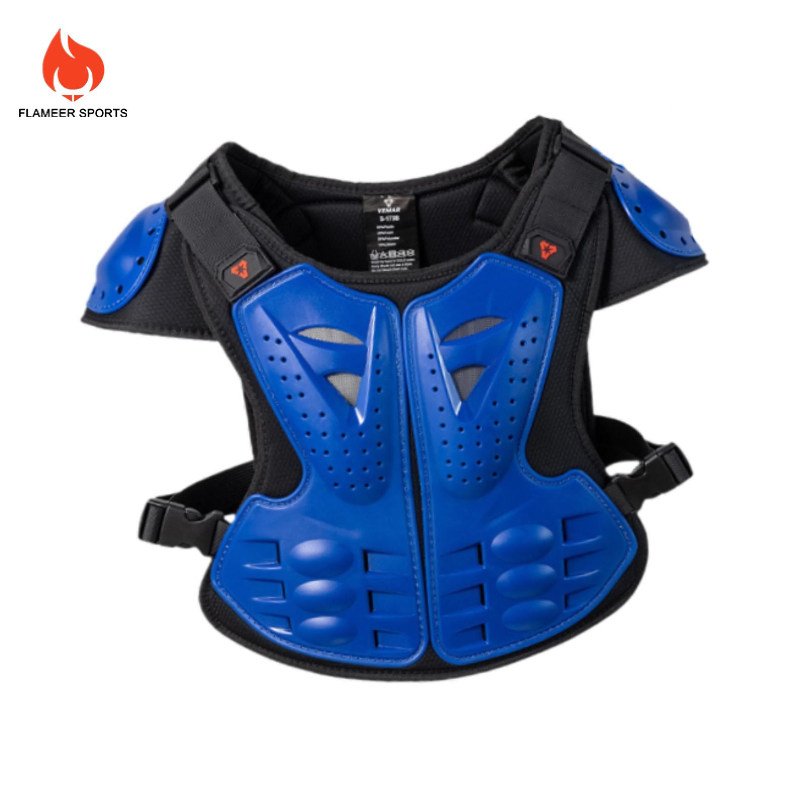 Flameer áo đi xe máy bảo vệ thân vest chống rơi thoải mái nhẹ bảo vệ mặt sau cho Motocross Lái Xe Đạp trượt patin cho trẻ em