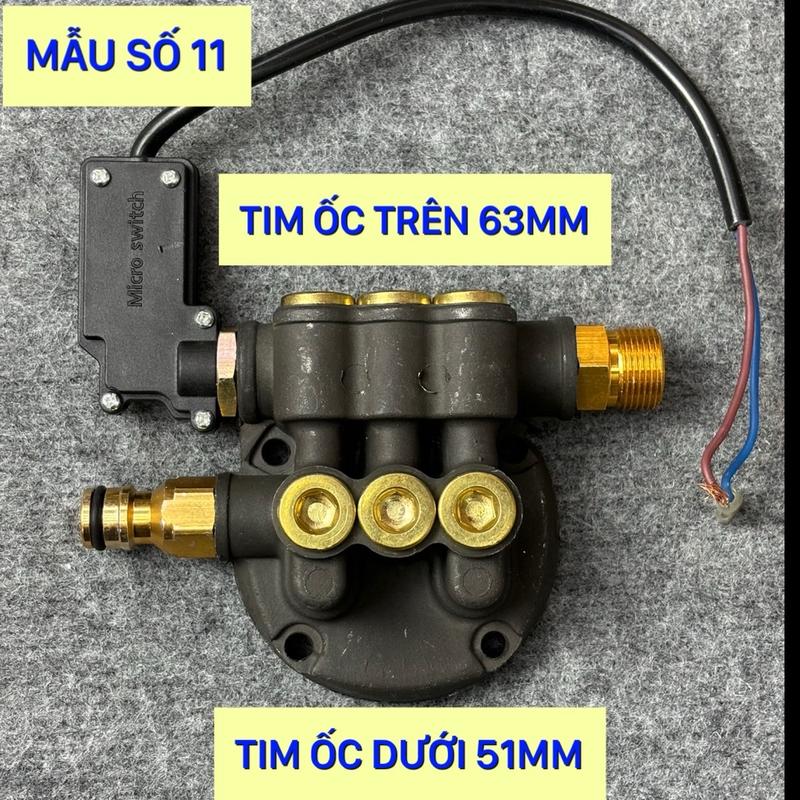 Mẫu số 11 gắn máy rửa xe gia đình có thông số như hình