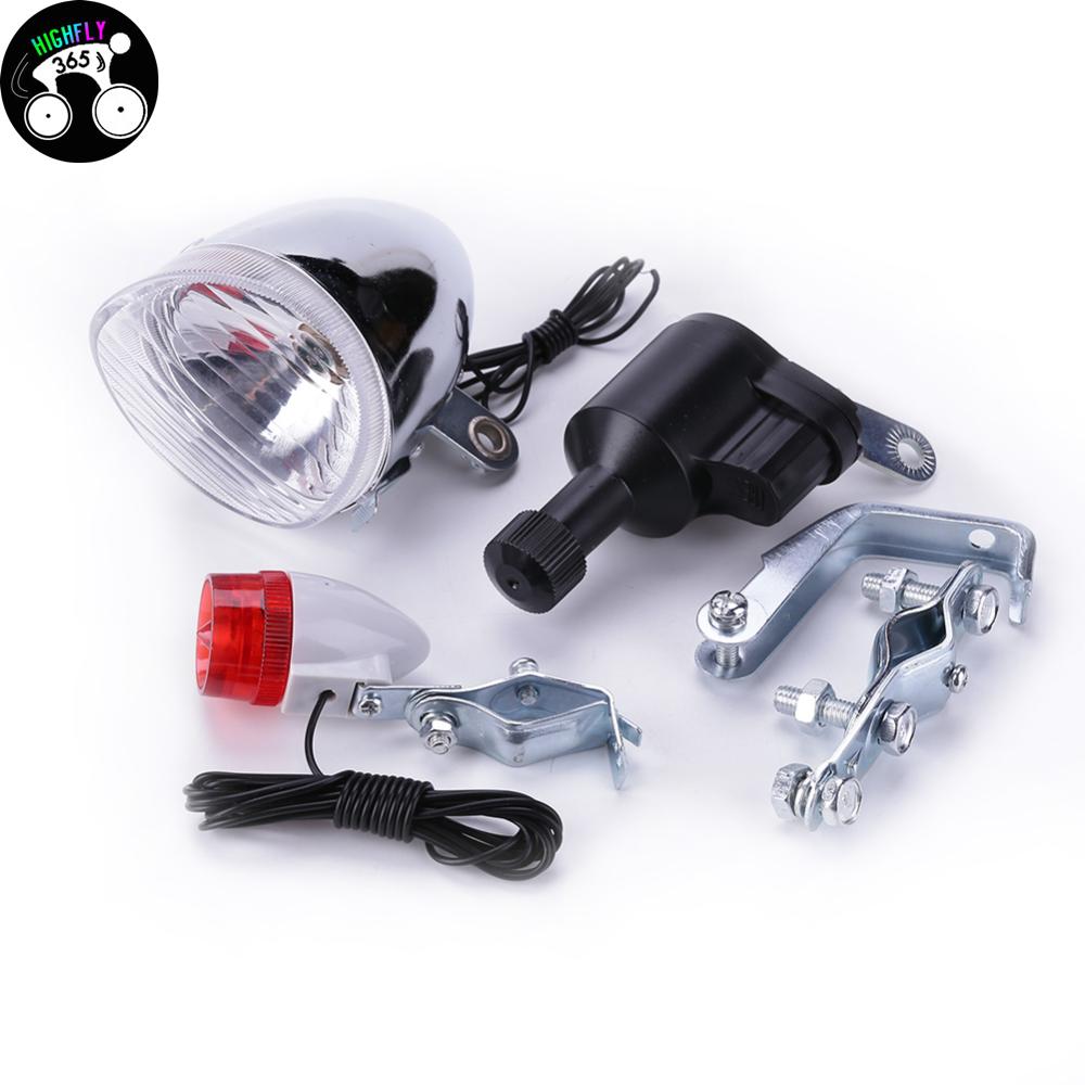 Xe đạp đi xe đạp Dynamo Bộ đèn an toàn không cần pin đèn pha phía sau