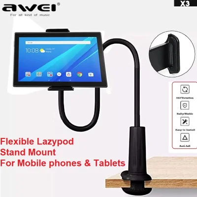 AWEI X3 Flexible Lazy Holder | Long Arm Holder For Mobile Phones / Tablet