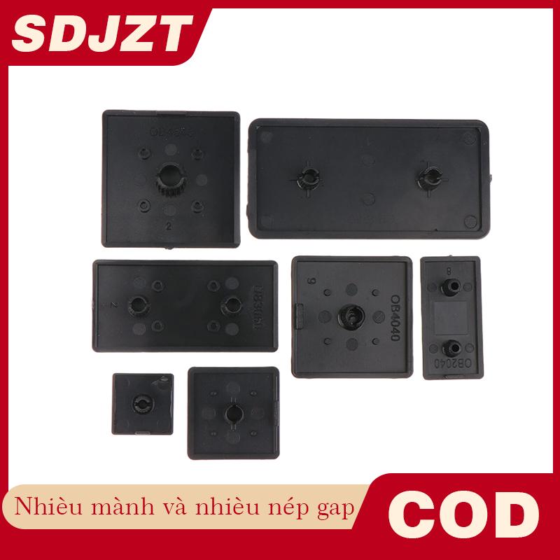 SDJZT 10 cái 2020 3030 3060 4040 4080 4545 nhựa End Cap Cover tấm màu đen cho EU nhôm hồ sơ