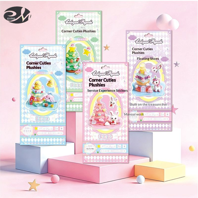 Ermo Cute 3D Craft Set with Carousel Horse and Rabbit Doll for Kids to Make Themselves. ราคา 51 บาท*ส่งฟรี