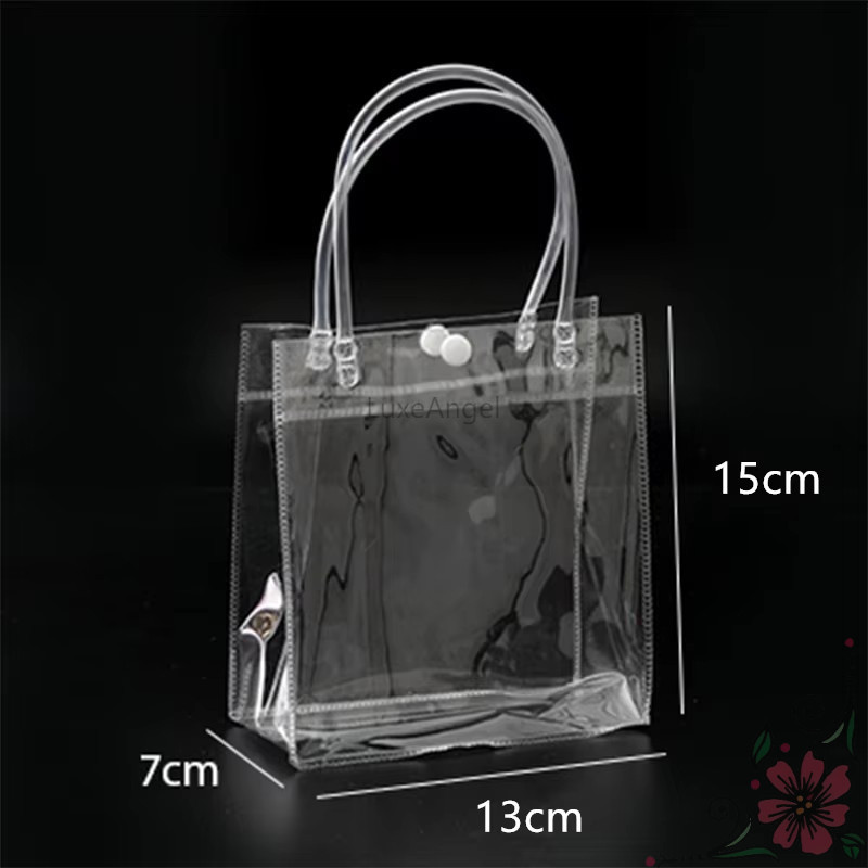 5/10PCS PVC/ Plastic Transparent Bag/ Transparent Tote handbag gift Clear bag gift packaging