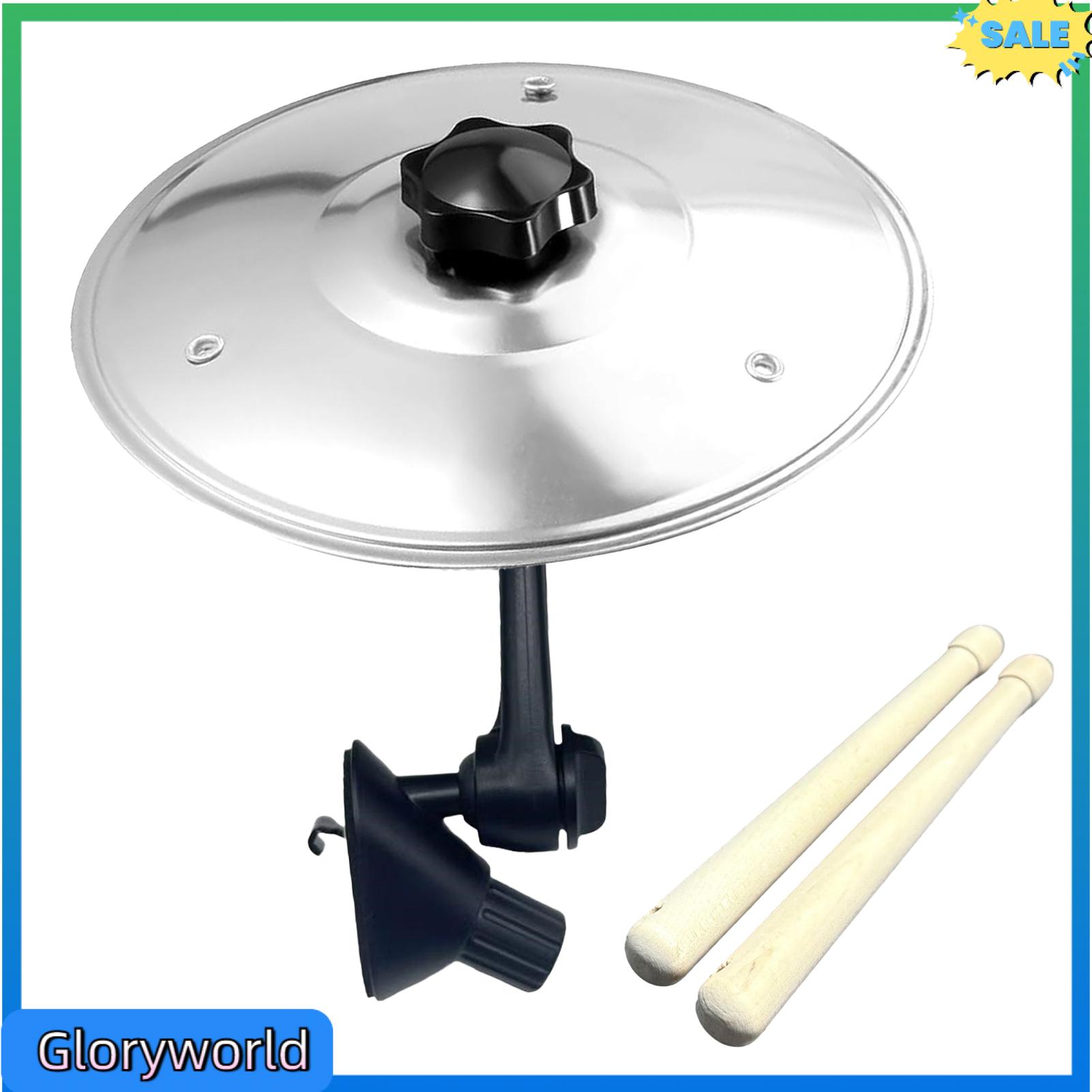 Gloryworld xe nhỏ chũm Chọe xe hơi chũm Chọe với dùi trống 1 hoặc 2 chiếc xe mini chũm Chọe giá kẹp trên cửa gió máy lạnh Bộ trống với Dùi Trống-Bảng điều khiển nhạc cụ quà tặng cho tay trống và những người yêu âm nhạc