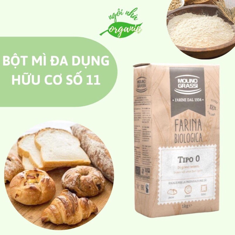 Bột mì cake - bột mì đa dụng - bột mì nguyên cám - bột mì Manitoba - hàng Ý Molino Grassi - wheat fl