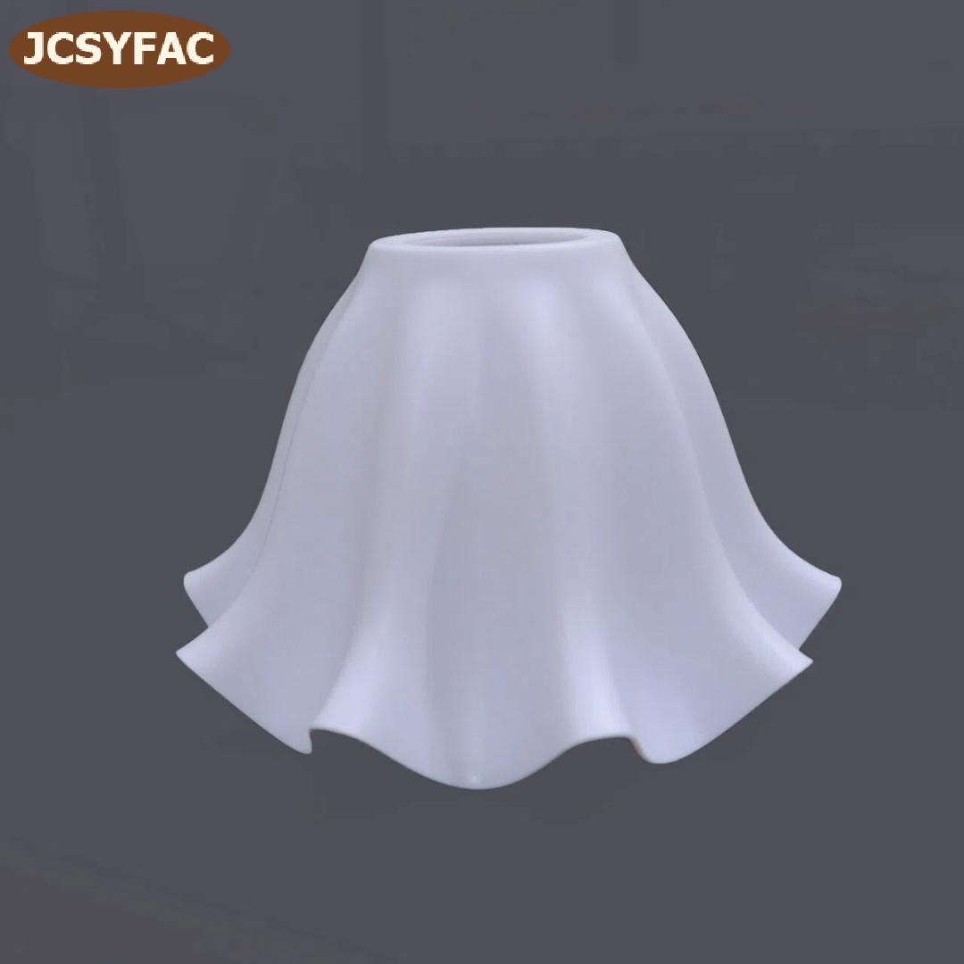 JCSYFAC 1Pcs DIY Wall Night Restaurant Chandelier Replacement E27 Plastic Bell Orchid Lampshade Hanging Lamp Accessories Table Parts