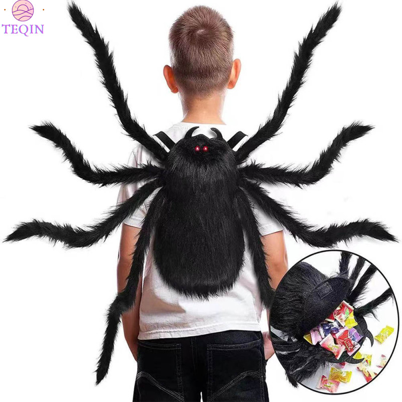 TEQIN new Halloween Spider Backpack Creative Funny Candy Bag Horror Spider