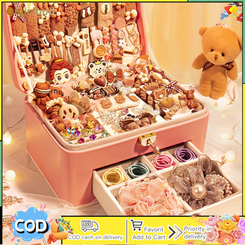 Children Hair Accessory Storage Box Girls Jewelry Case Head Rope And Headband Display Rack Birthday Gift For Girls ราคา 778 บาท*ส่งฟรี