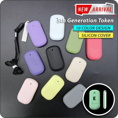 Trace Together Token Pouch Cover Case Holder | Colourful Silicon Case E | Perfect Fitting | Free Landyard & Label Tag