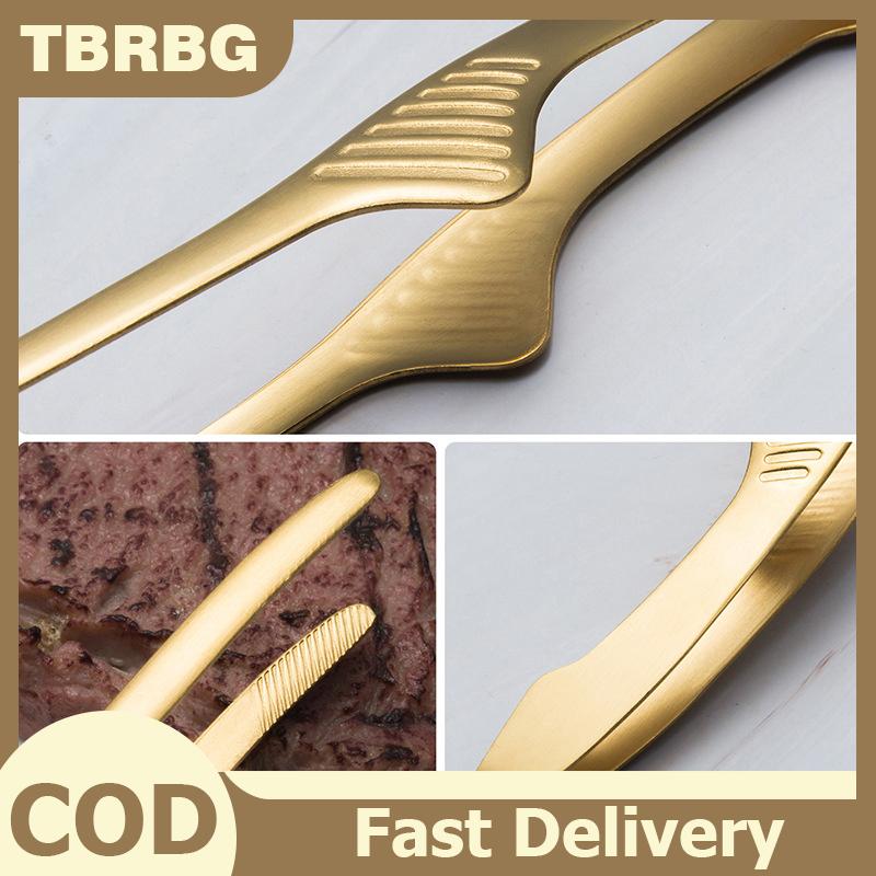 TBRBG ที่คีบอาหารบาร์บีคิวที่คีบบาร์บีคิวทำจากสแตนเลสอุปกรณ์ครัวทำอาหารกลางแจ้งอุปกรณ์ย่างแบบไม่ติดที่คีบสเต็ก ราคา 31 บาท*ส่งฟรี