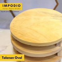 Talenan Kayu Pinus 30x15 BULAT / Wooden Cutting Board -