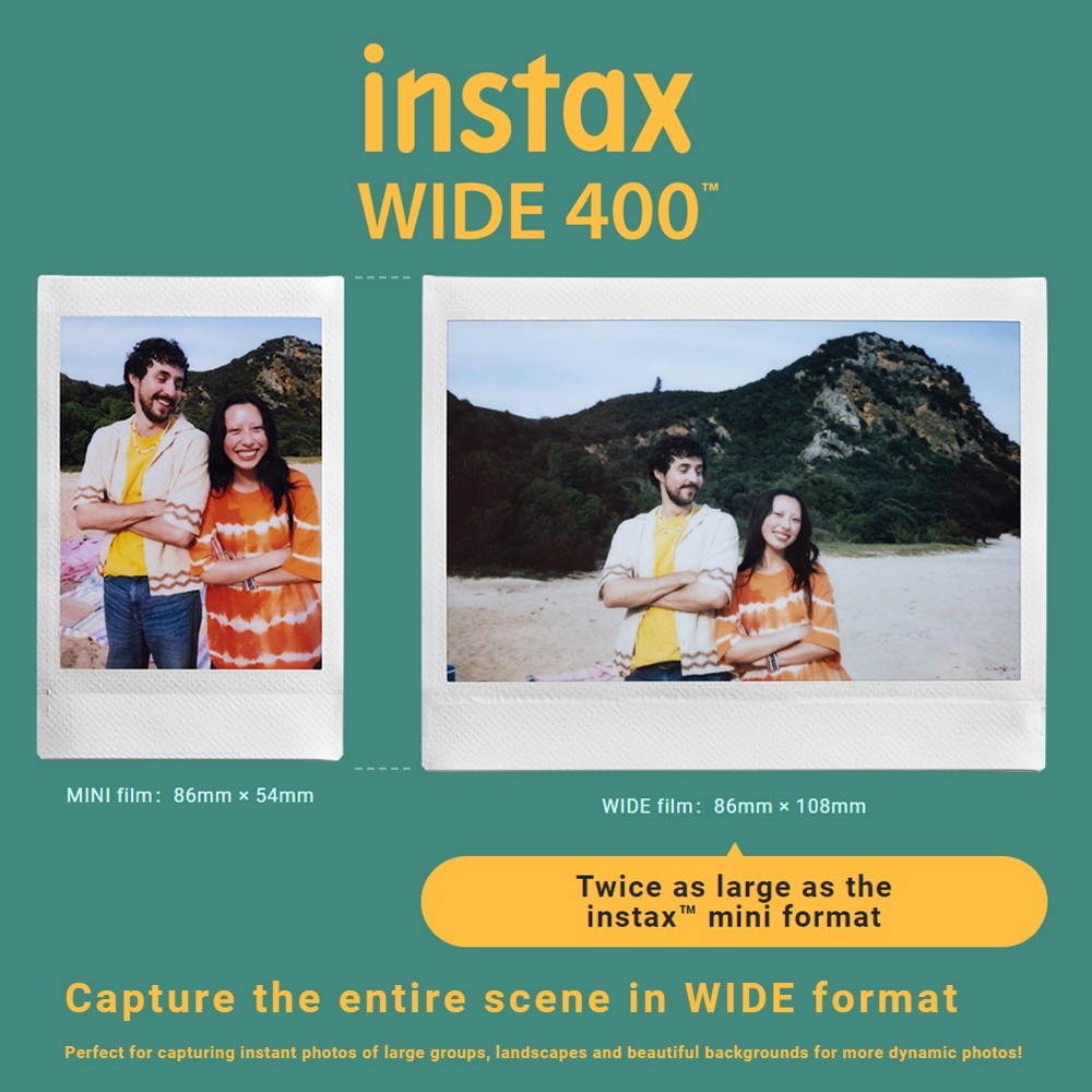 Fujifilm Instax Wide 400 Jet Black / Green Make Room For