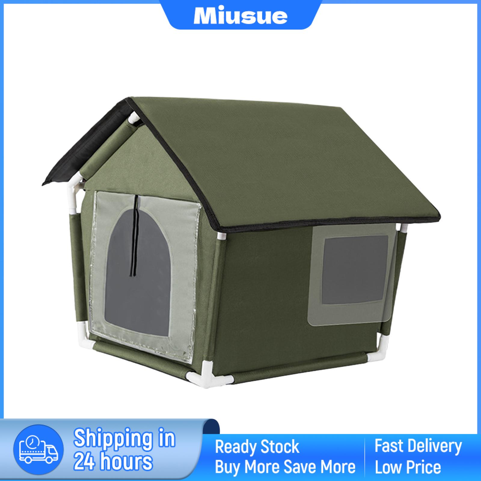 Miusue nhà cho mèo không thấm nước có thể tháo rời rainproof đi lạc mèo nơi trú ẩn giường ngủ cho thú cưng cho ngoài trời Kitty Mèo con hoặc chó nhỏ trong nhà