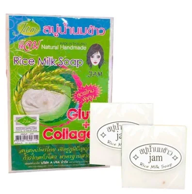 Jam THAILAND Rice Milk Soap Whitening Herbal Soap 12pcs JAM牌泰国手工米奶皂大米皂