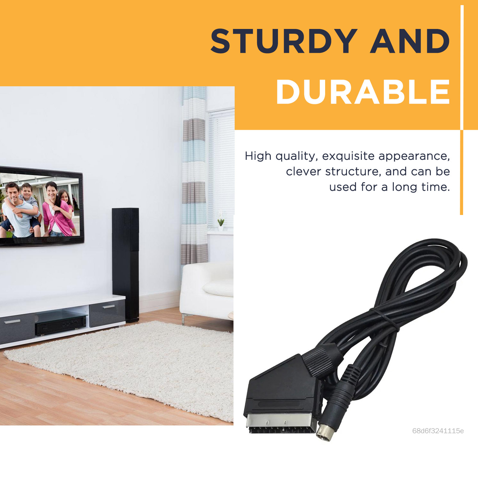 Cáp Scart RGB cho Segamd2 với món quà cáp SCART được che chắn cho những người yêu thích trò chơi nam nữ TF-MEL-VN