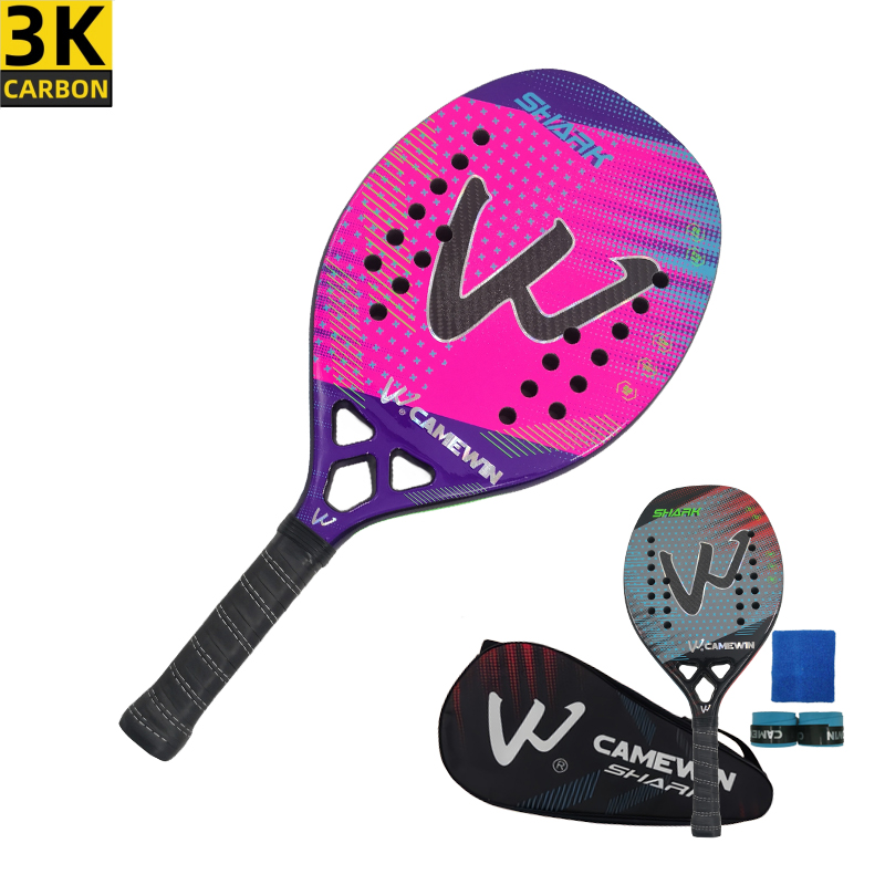 Camewin 3k Beach Tennis Racket Carbon Fiber Rough Surface 2024 New Outdoor Sports Tennis Racket Adult Use For Both Men And Women ราคา 1,347 บาท*ส่งฟรี