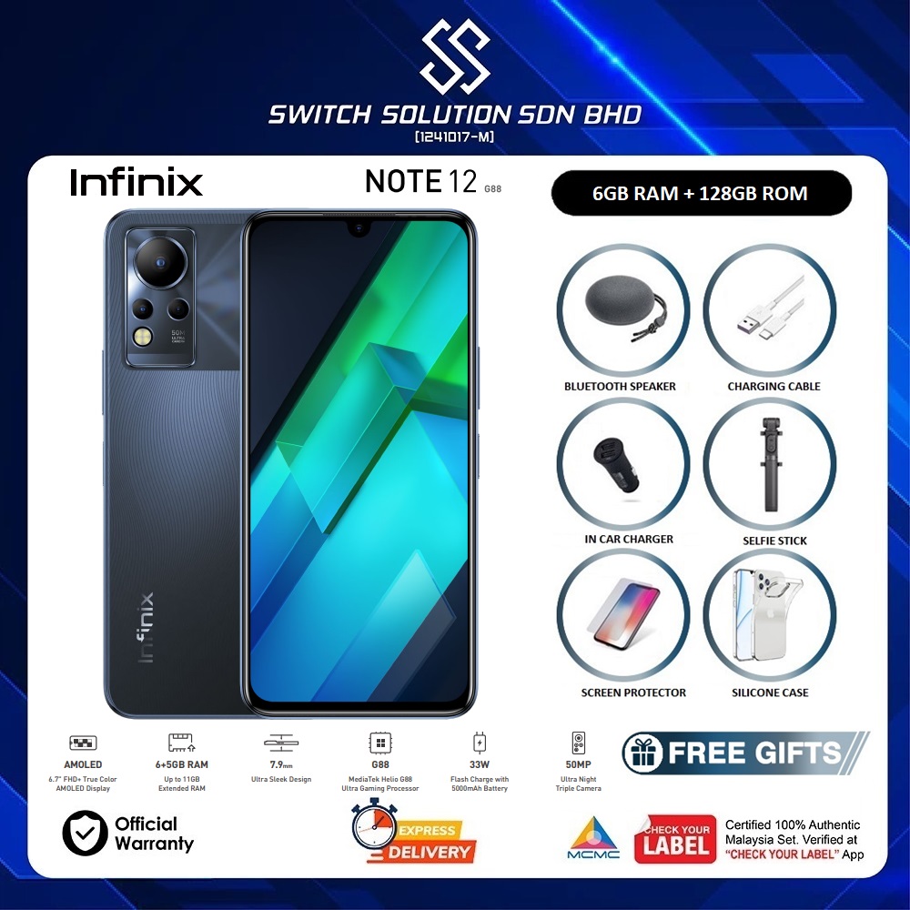 Infinix Note 12 (G88) Price in Malaysia & Specs - RM699 | TechNave