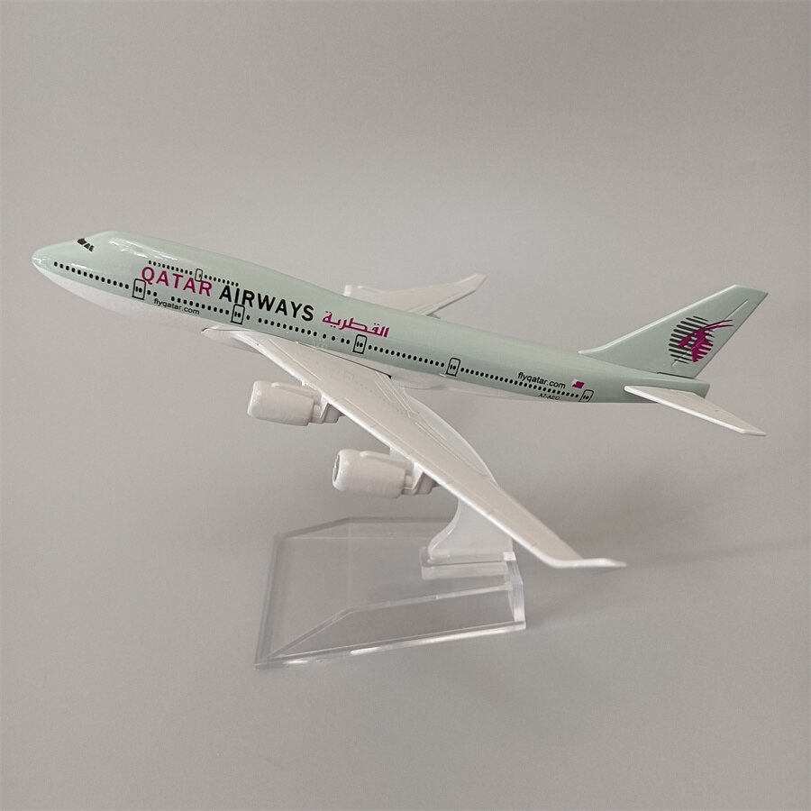 Mặc định 16cm không khí QATAR đường hàng không B747 hãng hàng không không khí mô hình máy bay QATAR Boeing 747 đường hàng không hợp kim Diecast mô hình máy bay máy bay Quà Tặng