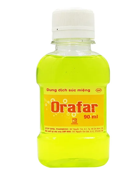 ORAFAR, Dung dịch Súc miệng ORAFAR Chai 90ml, Bảo vệ răng miệng, sạch mùi