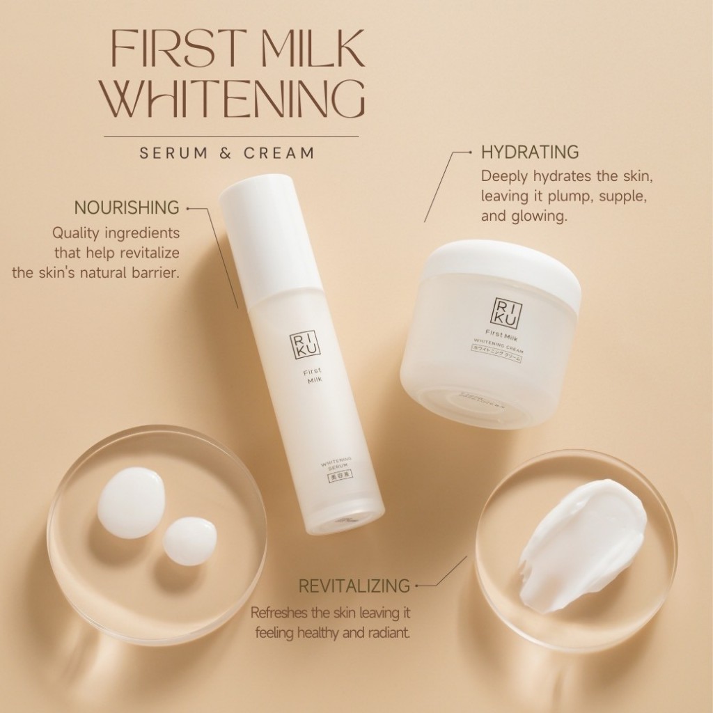 Riku Serum + Korean Milk Cream Set ราคา 999 บาท*ส่งฟรี