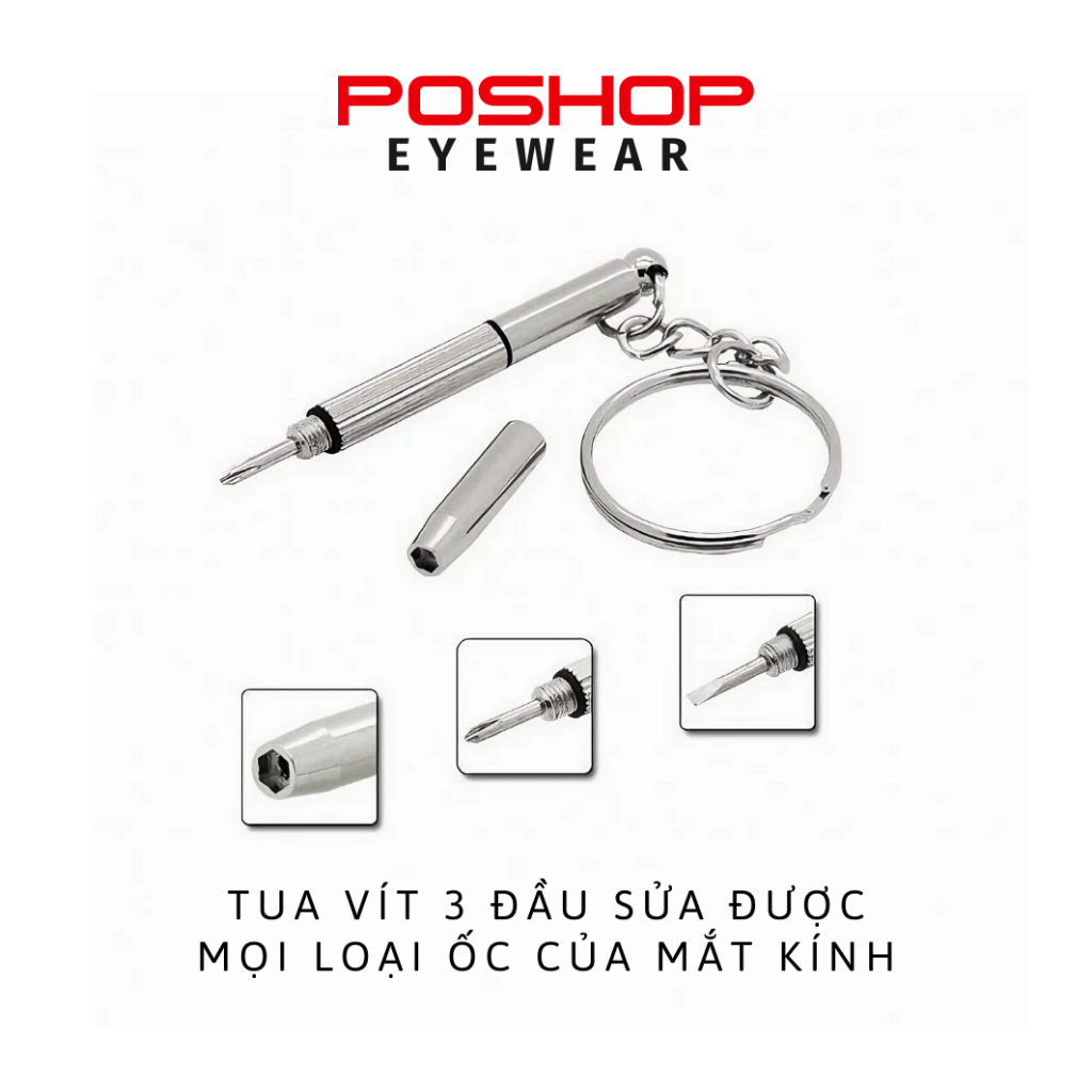 Tua vít sửa kính 3 đầu POSHOP tiện lợi, nhỏ gọn, dễ sử dụng