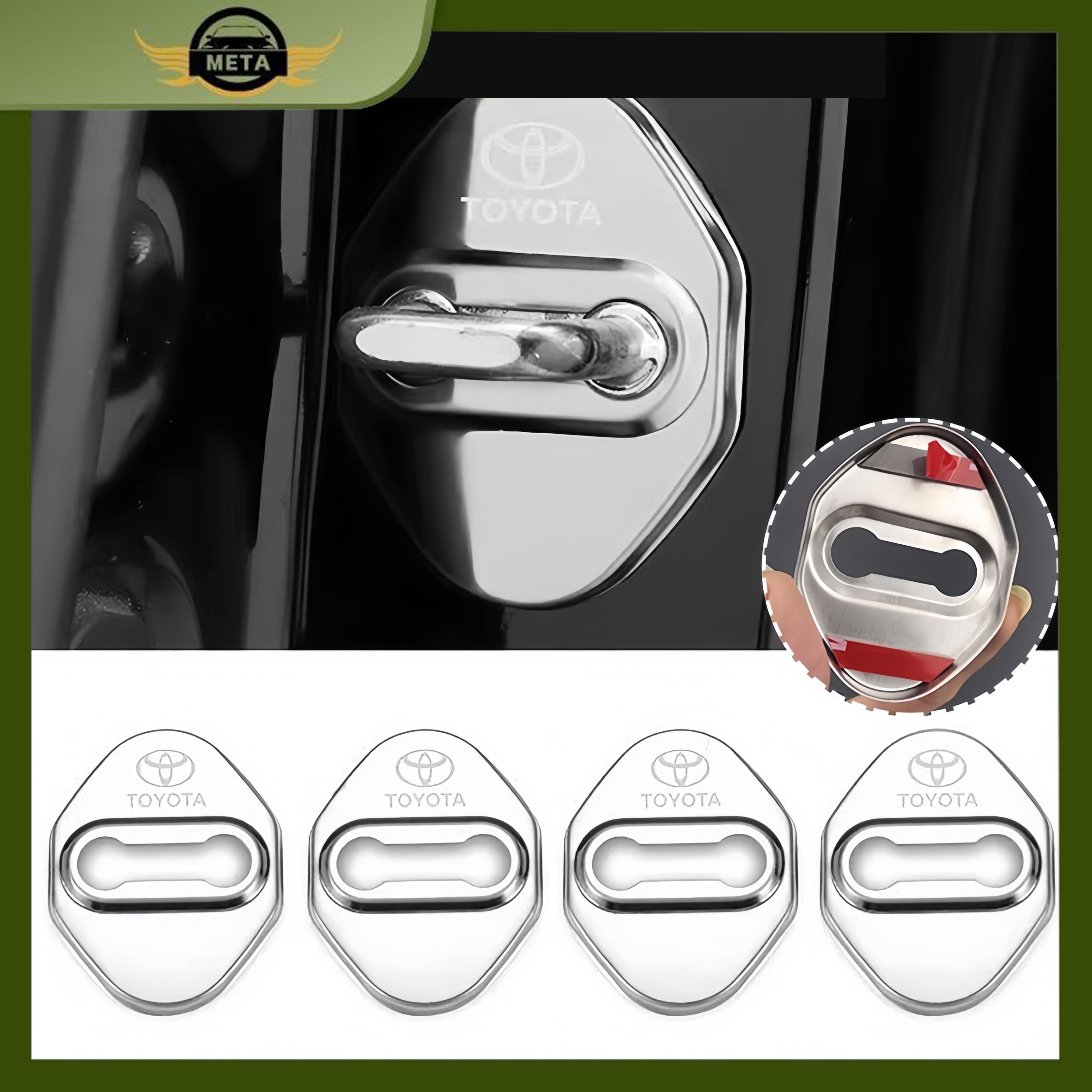 4PCs stainless steel car door damper hold not easy to deform apply to Toyota and Honda Harga 61,888 rupiah*Gratis Ongkir