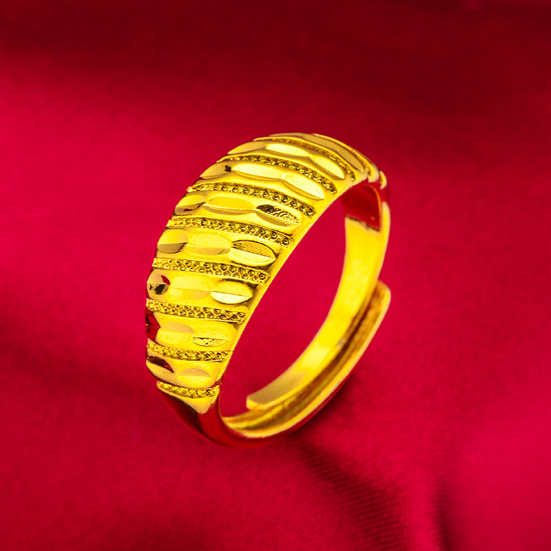 ASIX GOLD Nhẫn đôi vàng 24K nhẫn đôi nam nữ thời trang nhẫn may mắn cưới quà tặng nữ trang sức