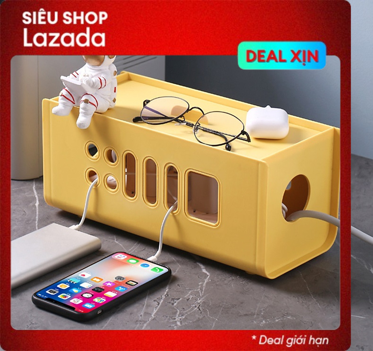 Hộp đựng ổ cắm điện đa năng giúp tiết kiệm không gian hộp đựng dây điện an toàn cho gia đình