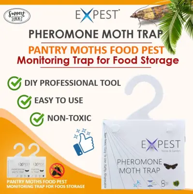 Food Pest Trap 2 packs [Pantry Moth Trap : Indian Meal Moth. Mediterranean Flour Moth. Grain Moth]