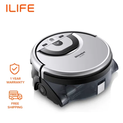 【New Arrival】ILIFE W455 Floor Scrubbing Robot Washing Robotick Camera Navigation APP Control With 850 Wher Tank Voice Assistance Kitchen Washing Planned Cleaning Route Hight Suction Power Multiple Mode Vacuum Cleaner