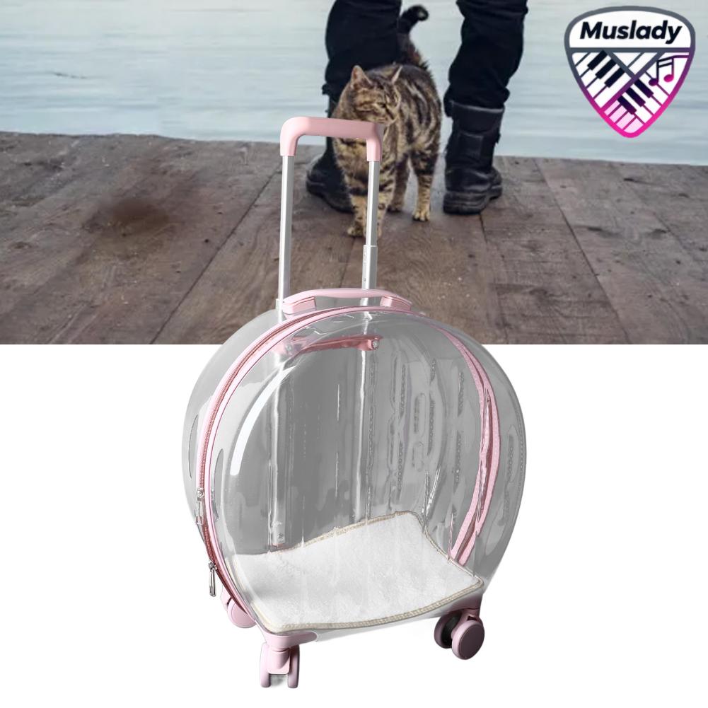 MUSLADY Cat Rolling Trolley Case พื้นที่ขนาดใหญ่ การเคลื่อนย้ายเงียบ รูระบายอากาศขนาดใหญ่ Cat Trolley Case ประหยัดแรงงานปฏิบัติสำหรับ Doctor Visits ราคา 4,961 บาท*ส่งฟรี